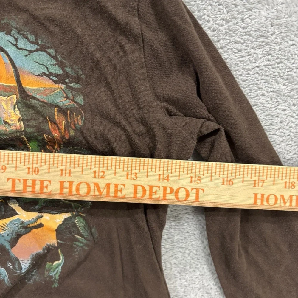 Old Navy Dinosaur Graphic Tee T Shirt Boys Youth Small 6-7 Long Sleeve Brown